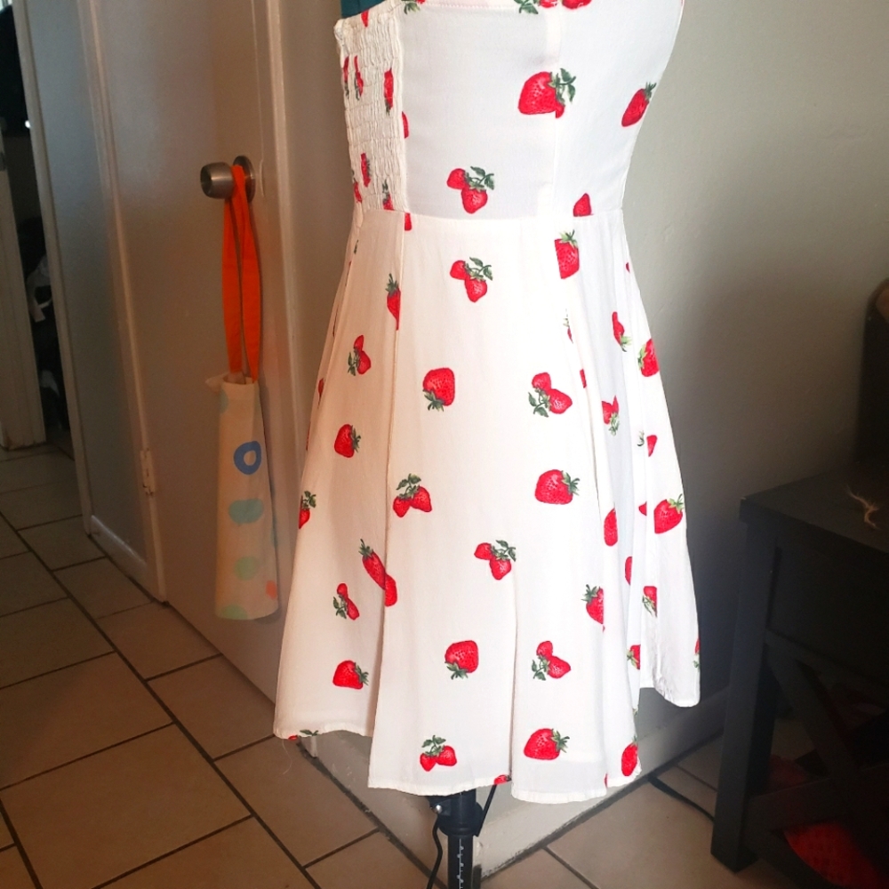 Forever21 Strawberry white dress
